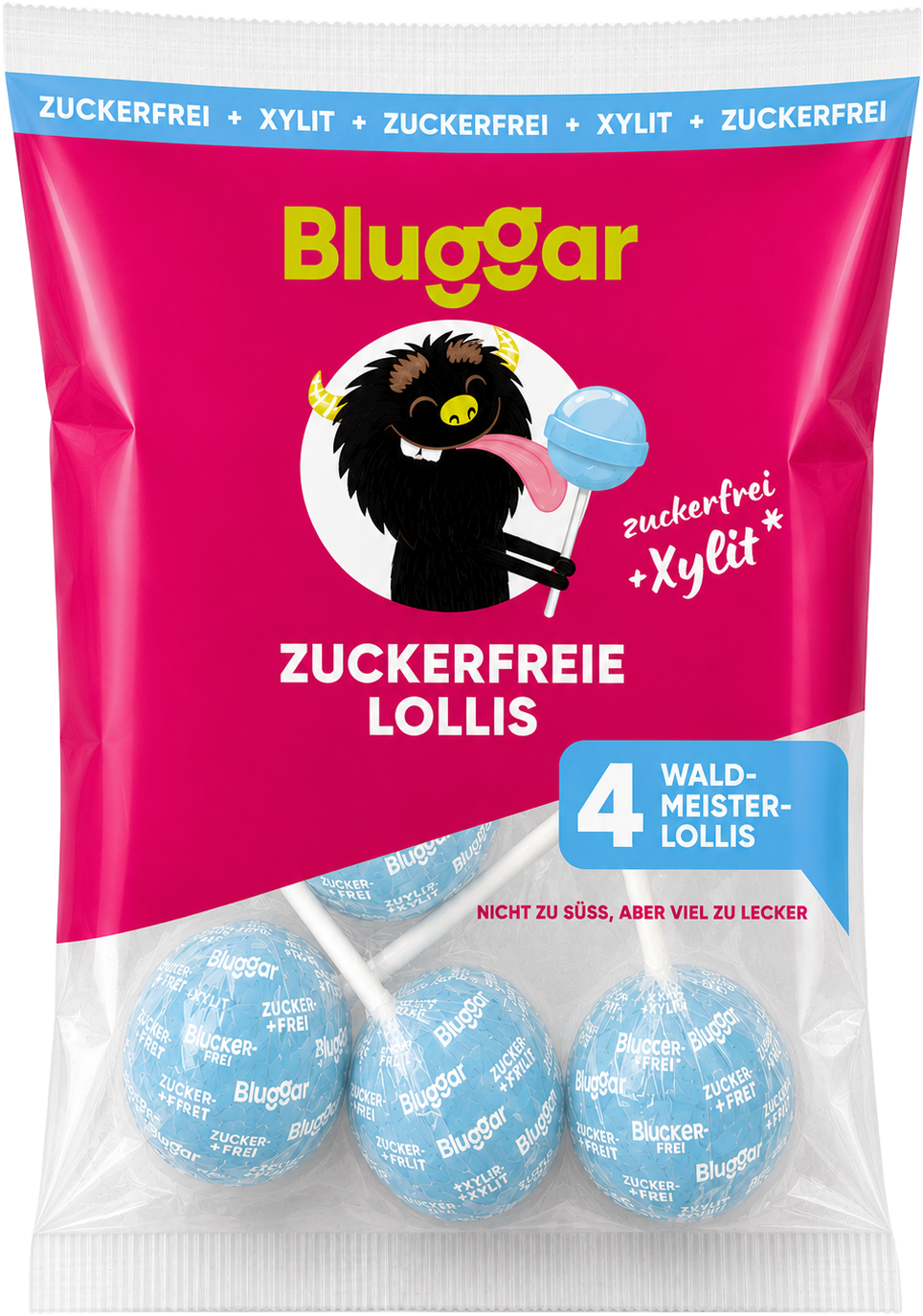 Waldmeister Lollis im Beutel, zuckerfrei mit Xylit